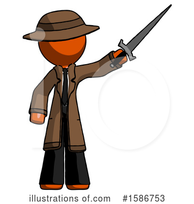 Royalty-Free (RF) Orange Design Mascot Clipart Illustration by Leo Blanchette - Stock Sample #1586753
