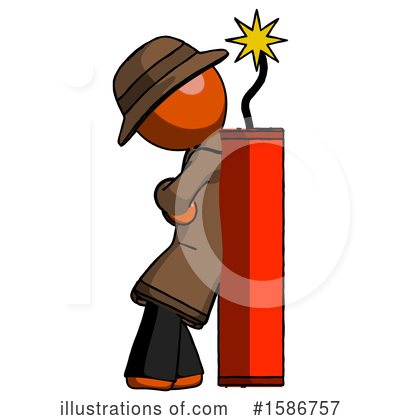 Royalty-Free (RF) Orange Design Mascot Clipart Illustration by Leo Blanchette - Stock Sample #1586757