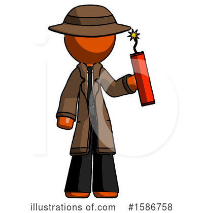 Royalty-Free (RF) Orange Design Mascot Clipart Illustration by Leo Blanchette - Stock Sample #1586758