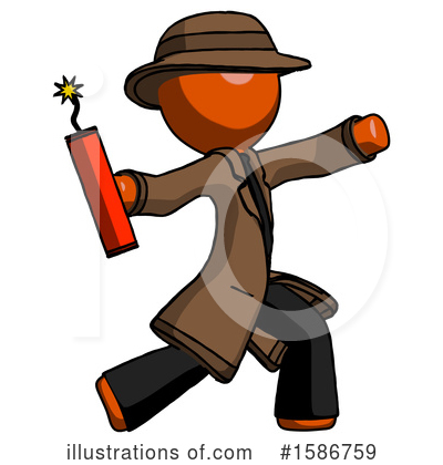 Royalty-Free (RF) Orange Design Mascot Clipart Illustration by Leo Blanchette - Stock Sample #1586759