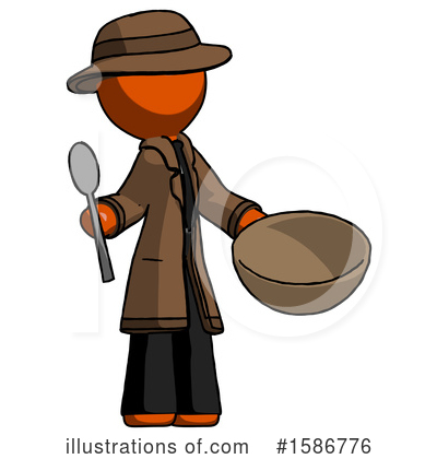 Royalty-Free (RF) Orange Design Mascot Clipart Illustration by Leo Blanchette - Stock Sample #1586776