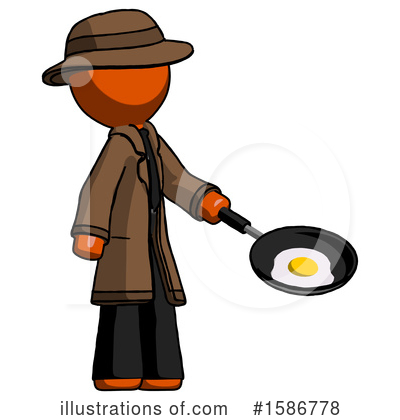 Royalty-Free (RF) Orange Design Mascot Clipart Illustration by Leo Blanchette - Stock Sample #1586778