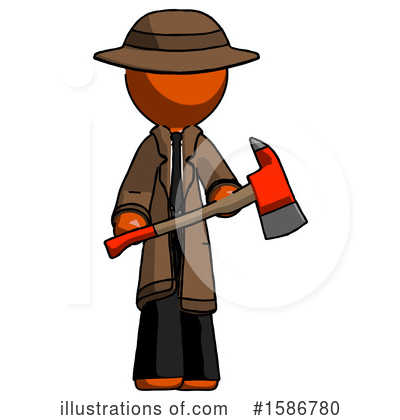 Royalty-Free (RF) Orange Design Mascot Clipart Illustration by Leo Blanchette - Stock Sample #1586780