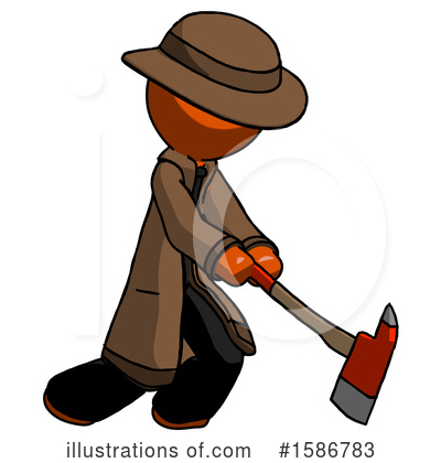 Royalty-Free (RF) Orange Design Mascot Clipart Illustration by Leo Blanchette - Stock Sample #1586783