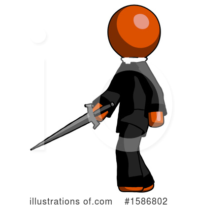 Royalty-Free (RF) Orange Design Mascot Clipart Illustration by Leo Blanchette - Stock Sample #1586802
