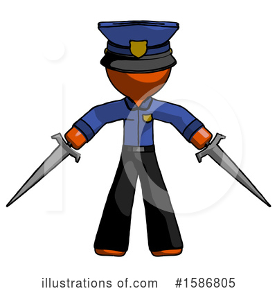 Royalty-Free (RF) Orange Design Mascot Clipart Illustration by Leo Blanchette - Stock Sample #1586805