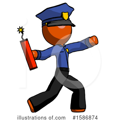 Royalty-Free (RF) Orange Design Mascot Clipart Illustration by Leo Blanchette - Stock Sample #1586874