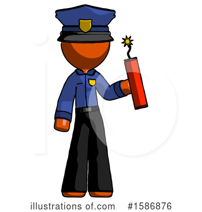 Royalty-Free (RF) Orange Design Mascot Clipart Illustration by Leo Blanchette - Stock Sample #1586876
