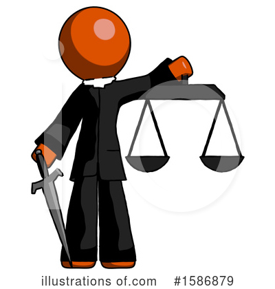 Royalty-Free (RF) Orange Design Mascot Clipart Illustration by Leo Blanchette - Stock Sample #1586879