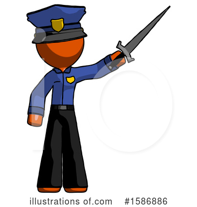 Royalty-Free (RF) Orange Design Mascot Clipart Illustration by Leo Blanchette - Stock Sample #1586886