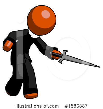 Royalty-Free (RF) Orange Design Mascot Clipart Illustration by Leo Blanchette - Stock Sample #1586887