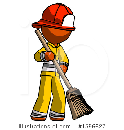 Royalty-Free (RF) Orange Design Mascot Clipart Illustration by Leo Blanchette - Stock Sample #1596627