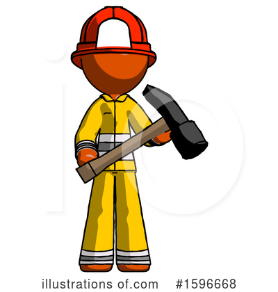 Royalty-Free (RF) Orange Design Mascot Clipart Illustration by Leo Blanchette - Stock Sample #1596668