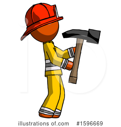 Royalty-Free (RF) Orange Design Mascot Clipart Illustration by Leo Blanchette - Stock Sample #1596669