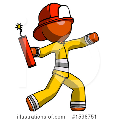 Royalty-Free (RF) Orange Design Mascot Clipart Illustration by Leo Blanchette - Stock Sample #1596751