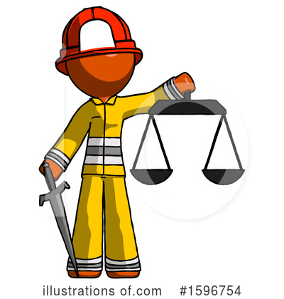 Royalty-Free (RF) Orange Design Mascot Clipart Illustration by Leo Blanchette - Stock Sample #1596754