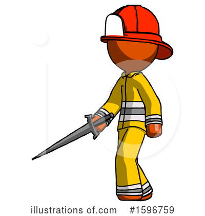Royalty-Free (RF) Orange Design Mascot Clipart Illustration by Leo Blanchette - Stock Sample #1596759