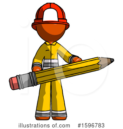 Royalty-Free (RF) Orange Design Mascot Clipart Illustration by Leo Blanchette - Stock Sample #1596783