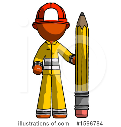 Royalty-Free (RF) Orange Design Mascot Clipart Illustration by Leo Blanchette - Stock Sample #1596784