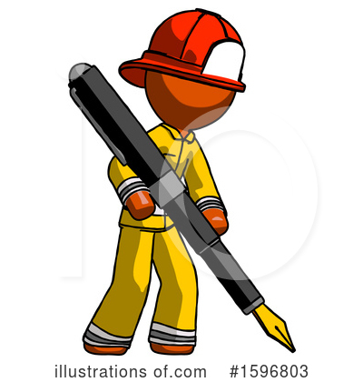 Royalty-Free (RF) Orange Design Mascot Clipart Illustration by Leo Blanchette - Stock Sample #1596803