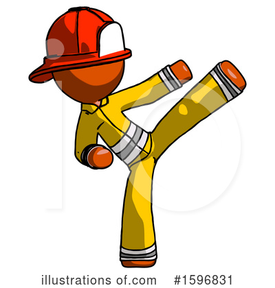 Royalty-Free (RF) Orange Design Mascot Clipart Illustration by Leo Blanchette - Stock Sample #1596831