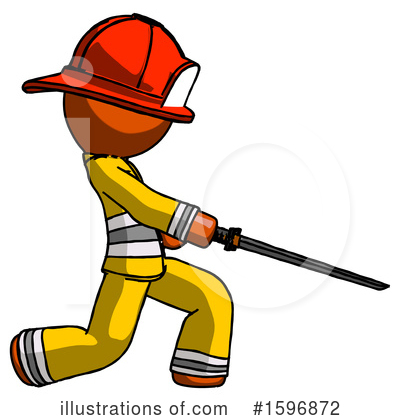 Royalty-Free (RF) Orange Design Mascot Clipart Illustration by Leo Blanchette - Stock Sample #1596872