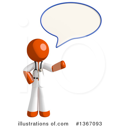 Royalty-Free (RF) Orange Doctor Clipart Illustration by Leo Blanchette - Stock Sample #1367093