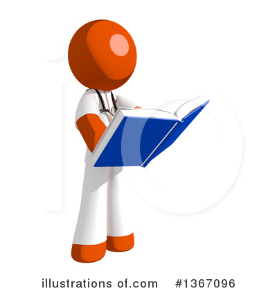 Royalty-Free (RF) Orange Doctor Clipart Illustration by Leo Blanchette - Stock Sample #1367096