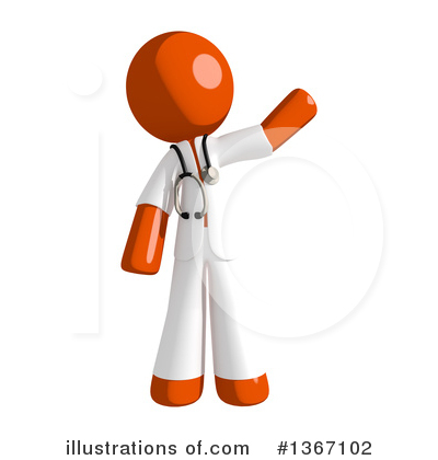 Royalty-Free (RF) Orange Doctor Clipart Illustration by Leo Blanchette - Stock Sample #1367102