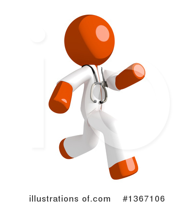 Royalty-Free (RF) Orange Doctor Clipart Illustration by Leo Blanchette - Stock Sample #1367106