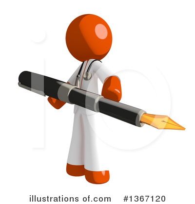 Orange Doctor Clipart #1367120 by Leo Blanchette