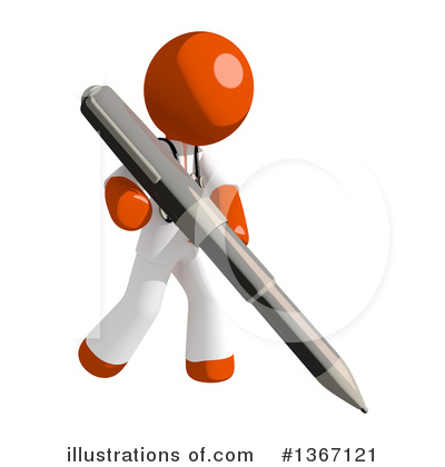 Orange Doctor Clipart #1367121 by Leo Blanchette