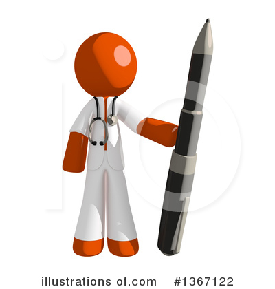 Orange Doctor Clipart #1367122 by Leo Blanchette