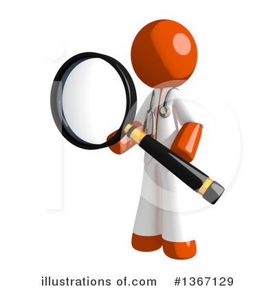 Royalty-Free (RF) Orange Doctor Clipart Illustration by Leo Blanchette - Stock Sample #1367129