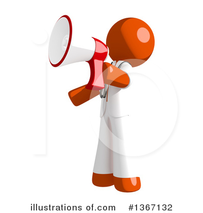 Royalty-Free (RF) Orange Doctor Clipart Illustration by Leo Blanchette - Stock Sample #1367132