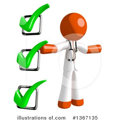Royalty-Free (RF) Orange Doctor Clipart Illustration by Leo Blanchette - Stock Sample #1367135