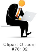 Orange Faceless Businessman Clipart #78102 by Qiun