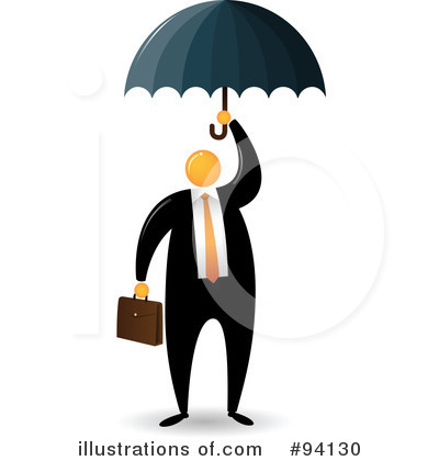 Royalty-Free (RF) Orange Faceless Businessman Clipart Illustration by Qiun - Stock Sample #94130