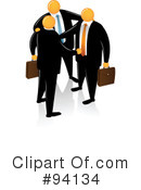 Orange Faceless Businessman Clipart #94134 by Qiun