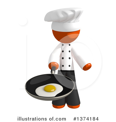 Royalty-Free (RF) Orange Man Chef Clipart Illustration by Leo Blanchette - Stock Sample #1374184