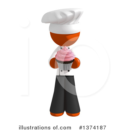 Royalty-Free (RF) Orange Man Chef Clipart Illustration by Leo Blanchette - Stock Sample #1374187