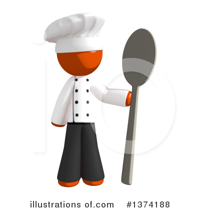 Royalty-Free (RF) Orange Man Chef Clipart Illustration by Leo Blanchette - Stock Sample #1374188