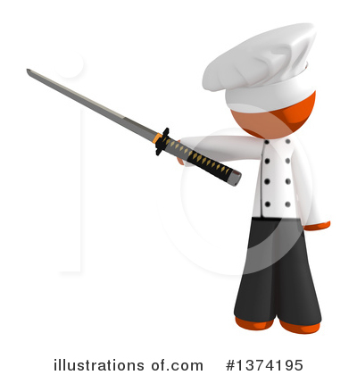 Royalty-Free (RF) Orange Man Chef Clipart Illustration by Leo Blanchette - Stock Sample #1374195