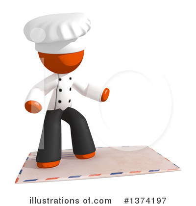 Royalty-Free (RF) Orange Man Chef Clipart Illustration by Leo Blanchette - Stock Sample #1374197
