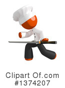 Orange Man Chef Clipart #1374207 by Leo Blanchette