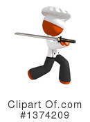Orange Man Chef Clipart #1374209 by Leo Blanchette