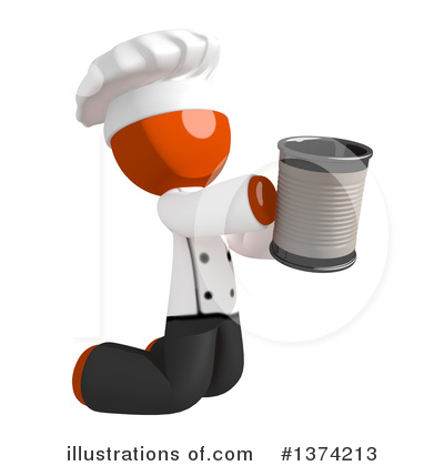 Royalty-Free (RF) Orange Man Chef Clipart Illustration by Leo Blanchette - Stock Sample #1374213