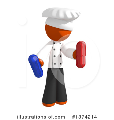 Royalty-Free (RF) Orange Man Chef Clipart Illustration by Leo Blanchette - Stock Sample #1374214
