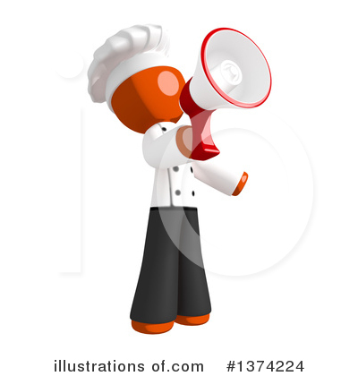Royalty-Free (RF) Orange Man Chef Clipart Illustration by Leo Blanchette - Stock Sample #1374224