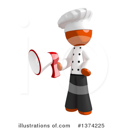 Royalty-Free (RF) Orange Man Chef Clipart Illustration by Leo Blanchette - Stock Sample #1374225